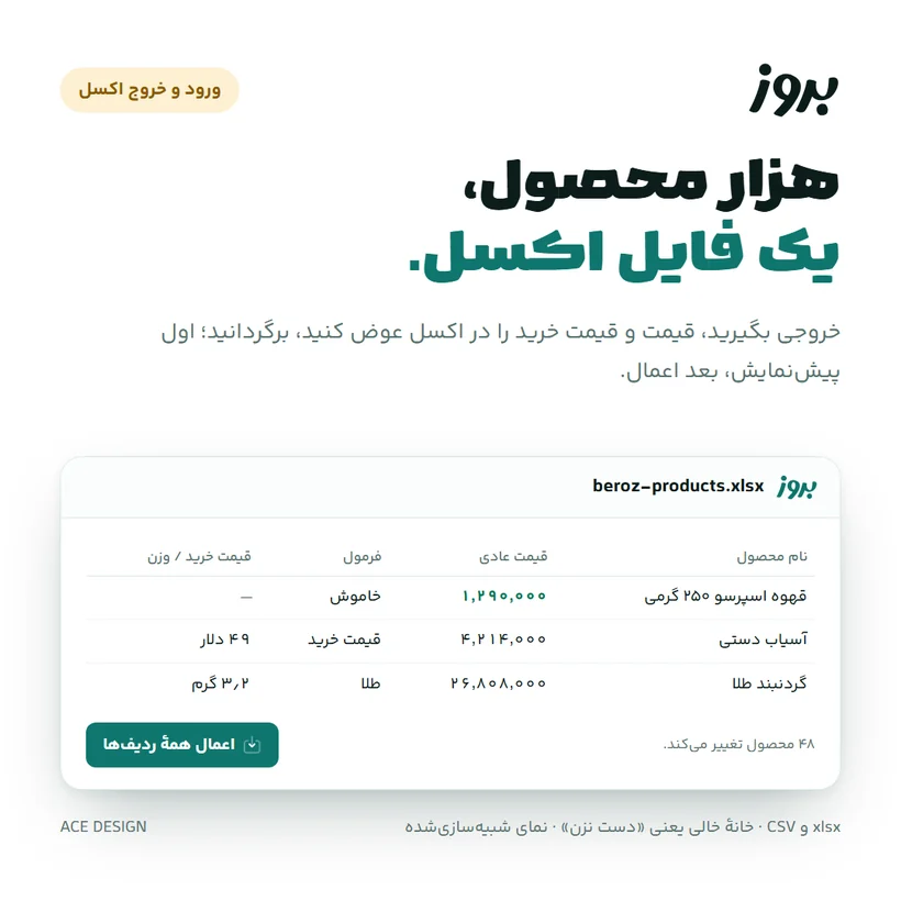 ورود و خروج اکسل